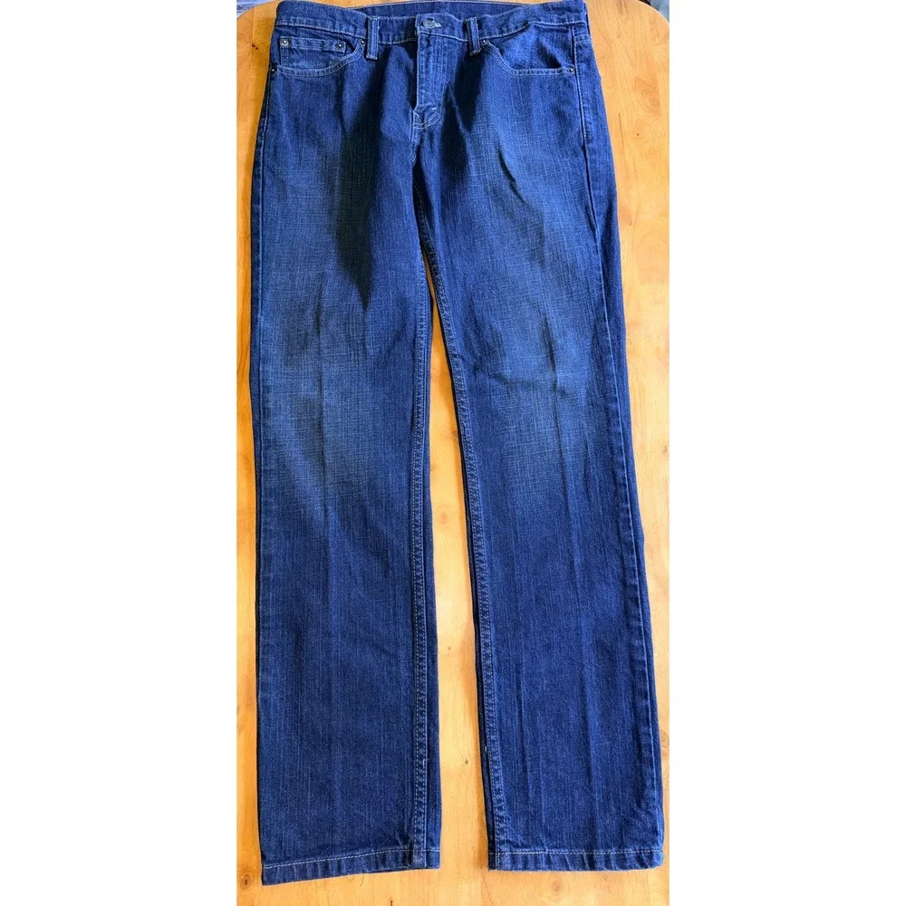 Levis 511 Slim Fit Jeans Mens 33x32 Dark Wash Blue Denim 04511-4172. 338